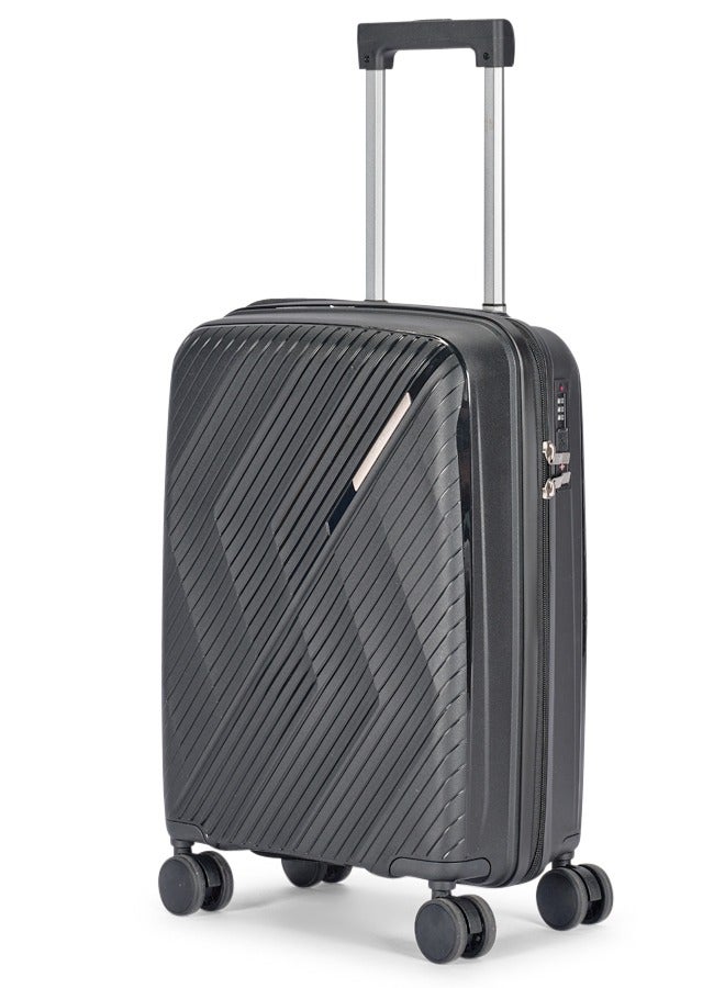 LIMRA Travel Bags Premium 20-Inch Polypropylene (PP) Hard Shell Carry-On Luggage Ultra-Lightweight Travel Suitcase with 360° Spinner Wheels and TSA Lock –Dark Grey Color - Image 1